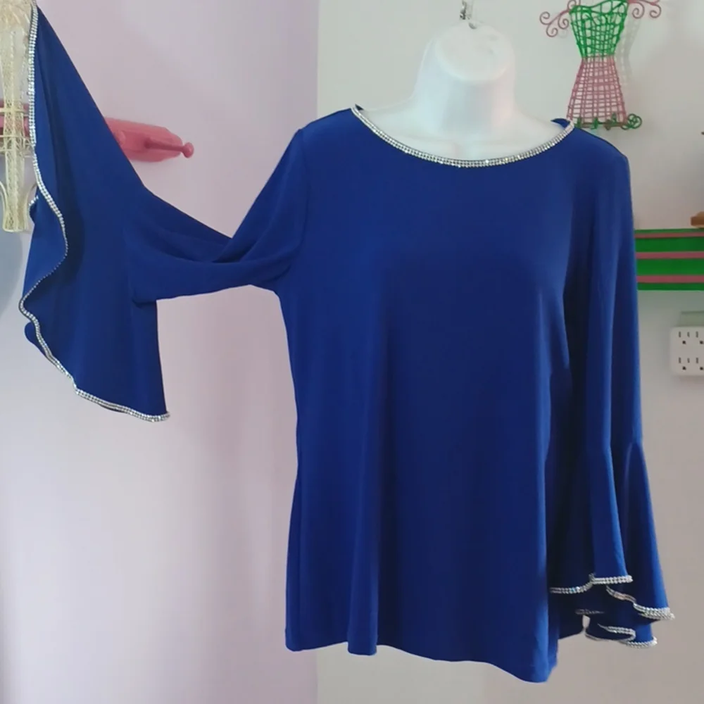 CHAUS NEW YORK  TOP SZ  M - Picture 6 of 7